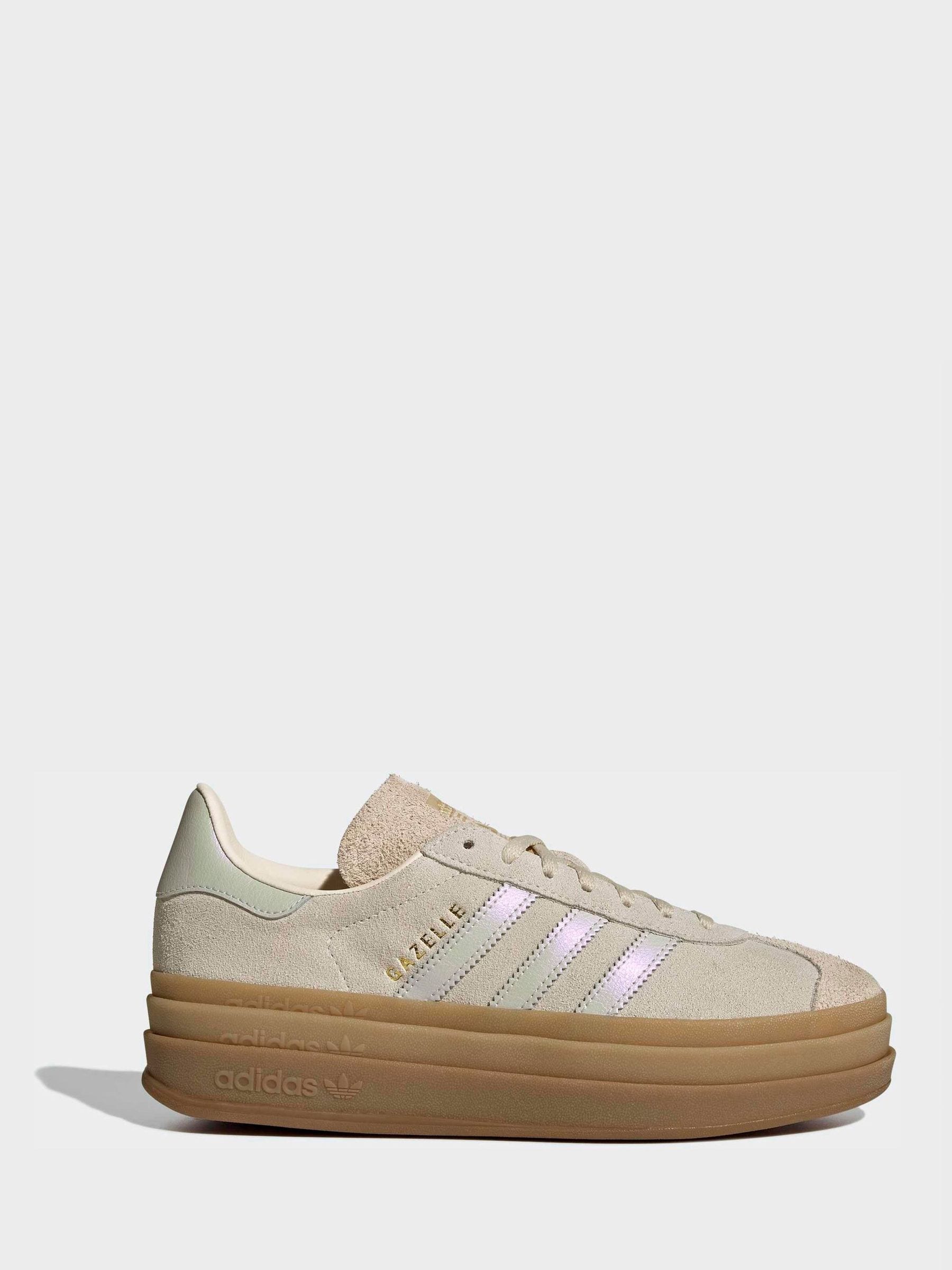 Buy adidas Originals Light Natural Gazelle Bold W Trainers from