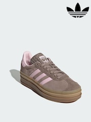 adidas Originals Light Brown Gazelle Bold W Trainers - Image 5 of 6