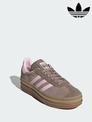 adidas Originals Light Brown Gazelle Bold W Trainers - Image 6 of 6