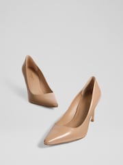LK Bennett Natural Floret New Trench Leather Pointed Courts - Image 4 of 5