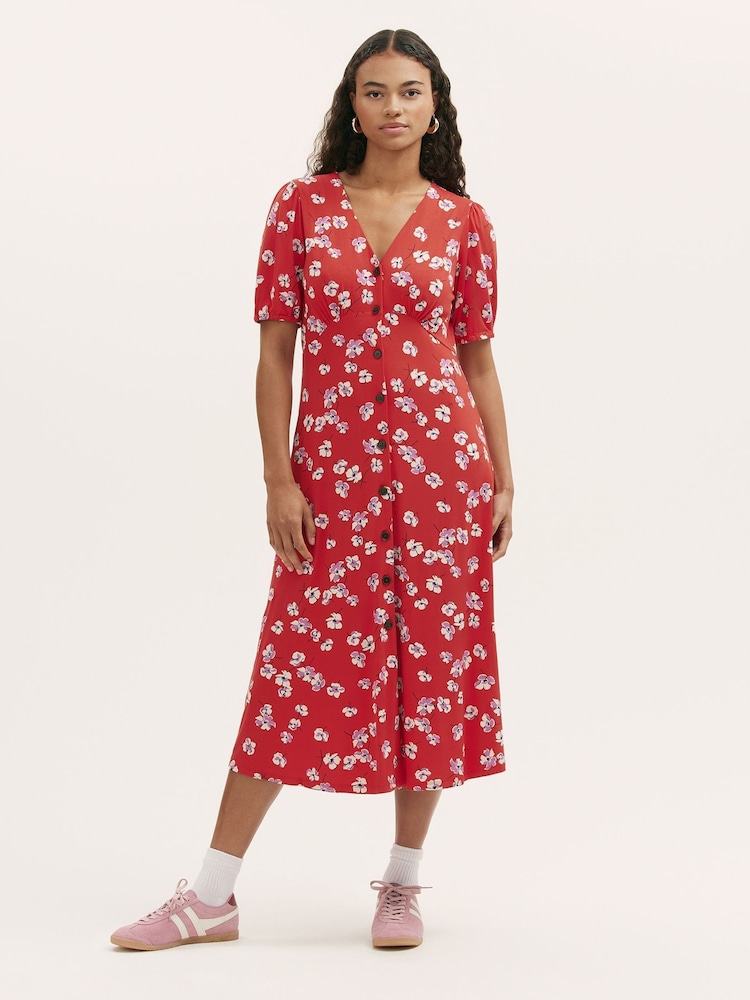 Finery Red Milena Dress - Image 1 of 4 Finery Red Milena Dress - Image 1 of 4
