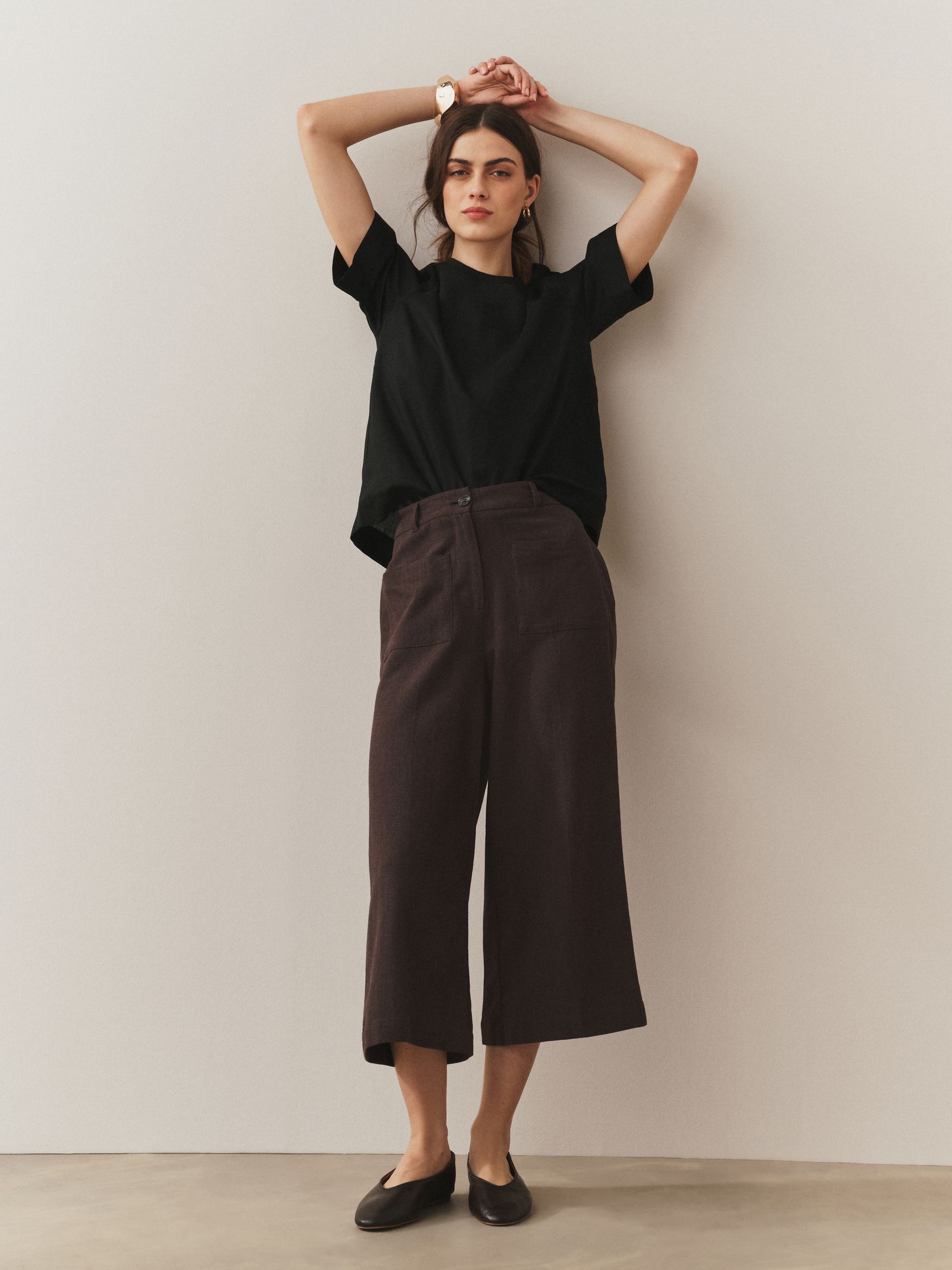 Buy Black T-Shirt With Linen from Next Romania