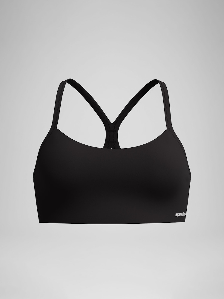 Speedo Black Solid Racerback Bikini Top - Image 4 of 4
