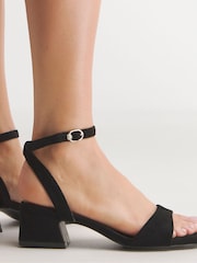 Simply Be Black Barely There On Low Block Heel Sandals - Image 4 of 4