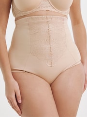 Simply Be Pink Magisculpt Ella Lace Waist Nipper Firm Control Briefs - Image 3 of 4