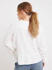 Simply Be Brown Oversized Herringbone Shirt - Image 2 of 4