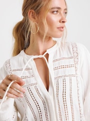 Simply Be Brown Oversized Herringbone Shirt - Image 3 of 4