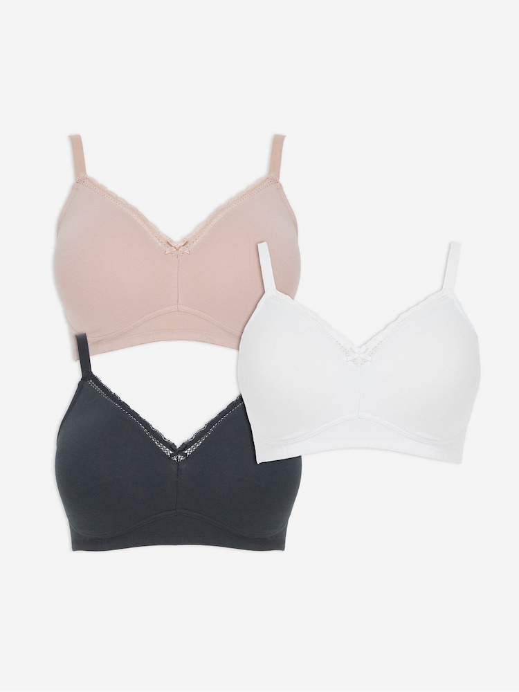 Simply Be Black Claire Moulded Full Cup Non Wired Bras 3 Pack - Image 5 of 5