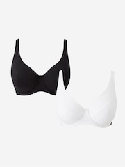 Simply Be Black Slimma Wired Full Cup Bras 2 Pack - Image 1 of 4