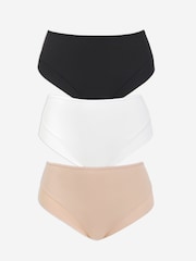 Simply Be Black Magisculpt Lace Tummy Tamer Knickers 3 Pack - Image 1 of 5