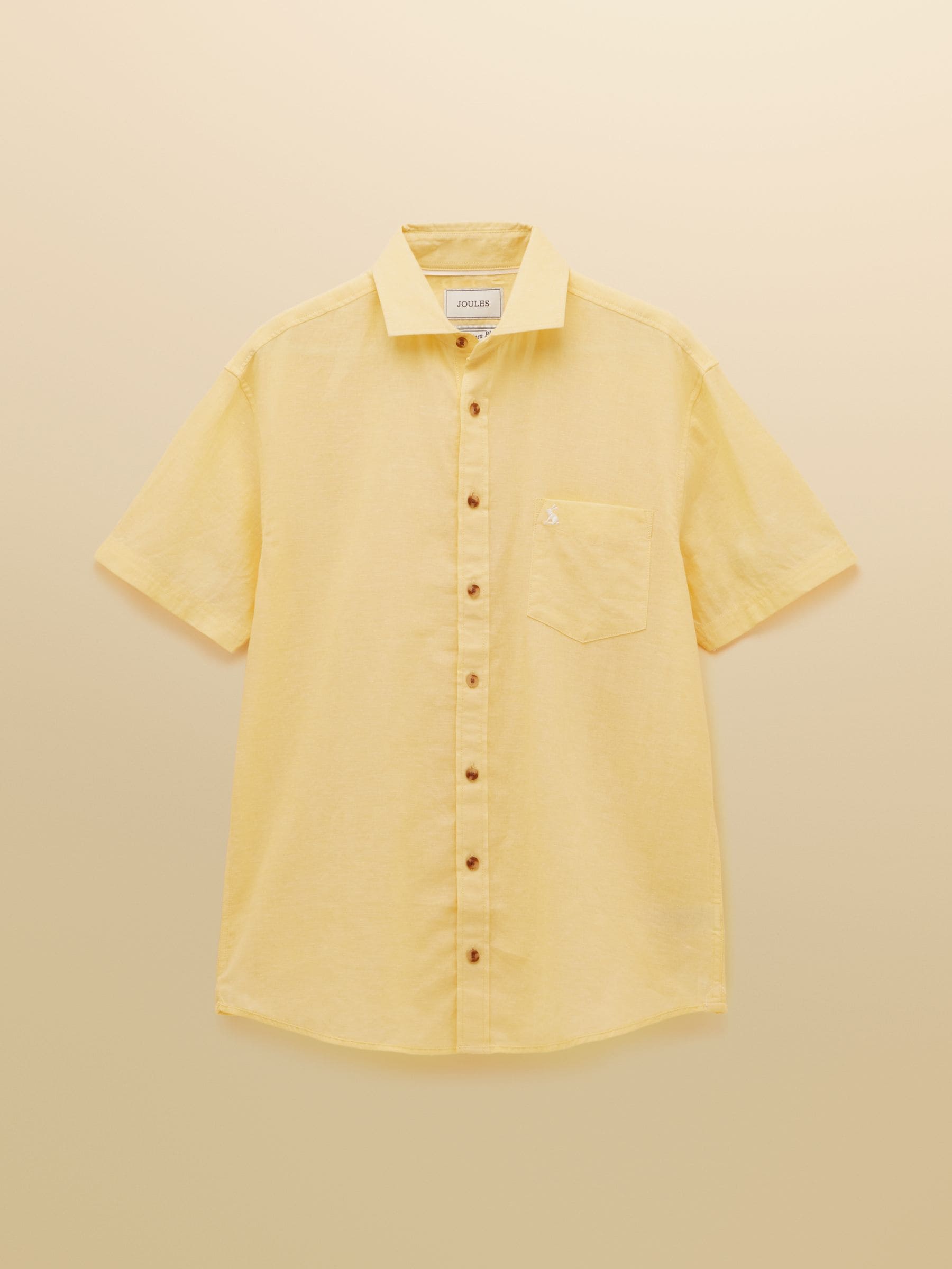 Next：日本 イエロー - Joules リネン混 半袖シャツ from Next Japan