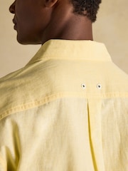 Joules Linen Blend Yellow Short Sleeve Shirt - Image 7 of 10