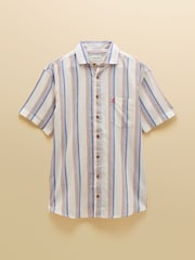 Joules Multi Linen Blend Short Sleeve Shirt - Image 10 of 10