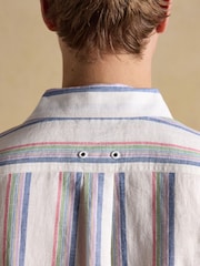 Joules Multi Linen Blend Short Sleeve Shirt - Image 9 of 10