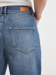 JD Williams Blue Authentic Barrel Leg Jeans - Image 2 of 4