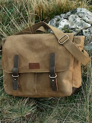 Koko Blossom Personalised Waxed Canvas Messenger Bag - Image 1 of 2