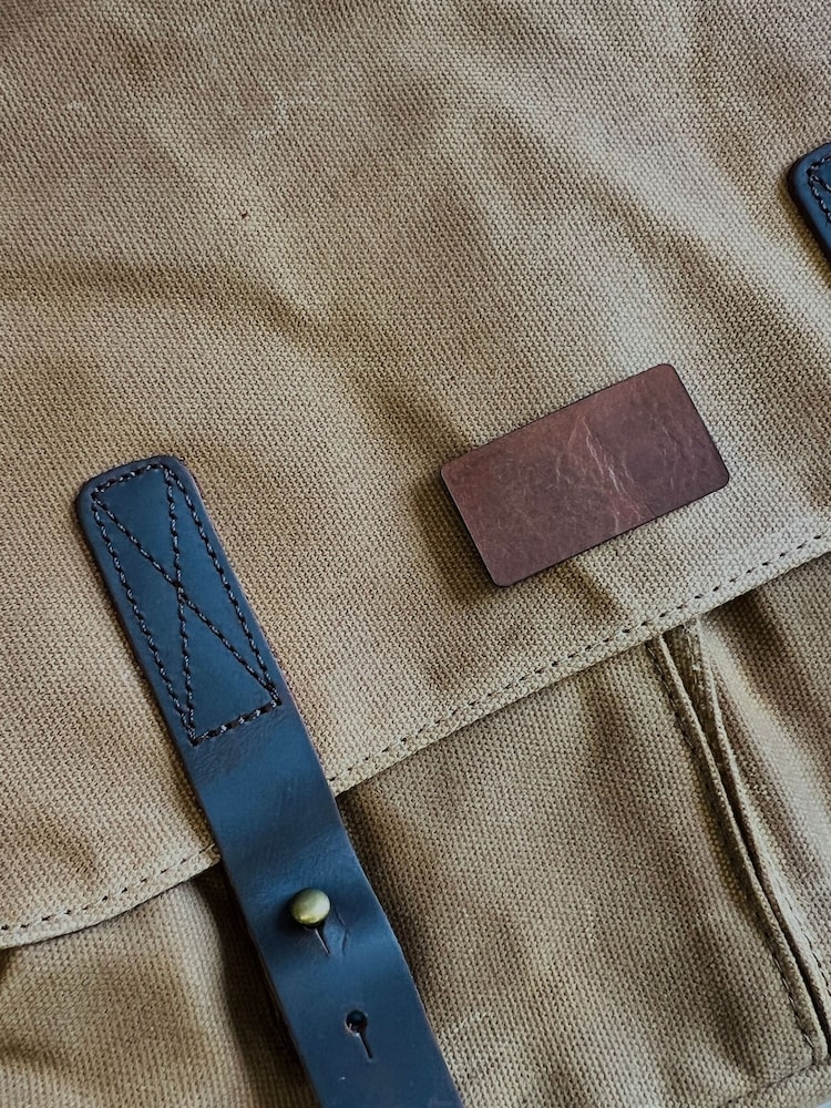 Koko Blossom Personalised Waxed Canvas Messenger Bag - Image 2 of 2