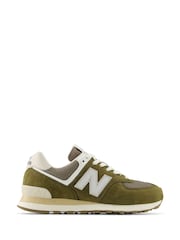 New Balance Green 574 Trainers - Image 1 of 10