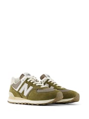 New Balance Green 574 Trainers - Image 5 of 10