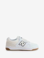 New Balance White/Green 480 Trainers - Image 1 of 1