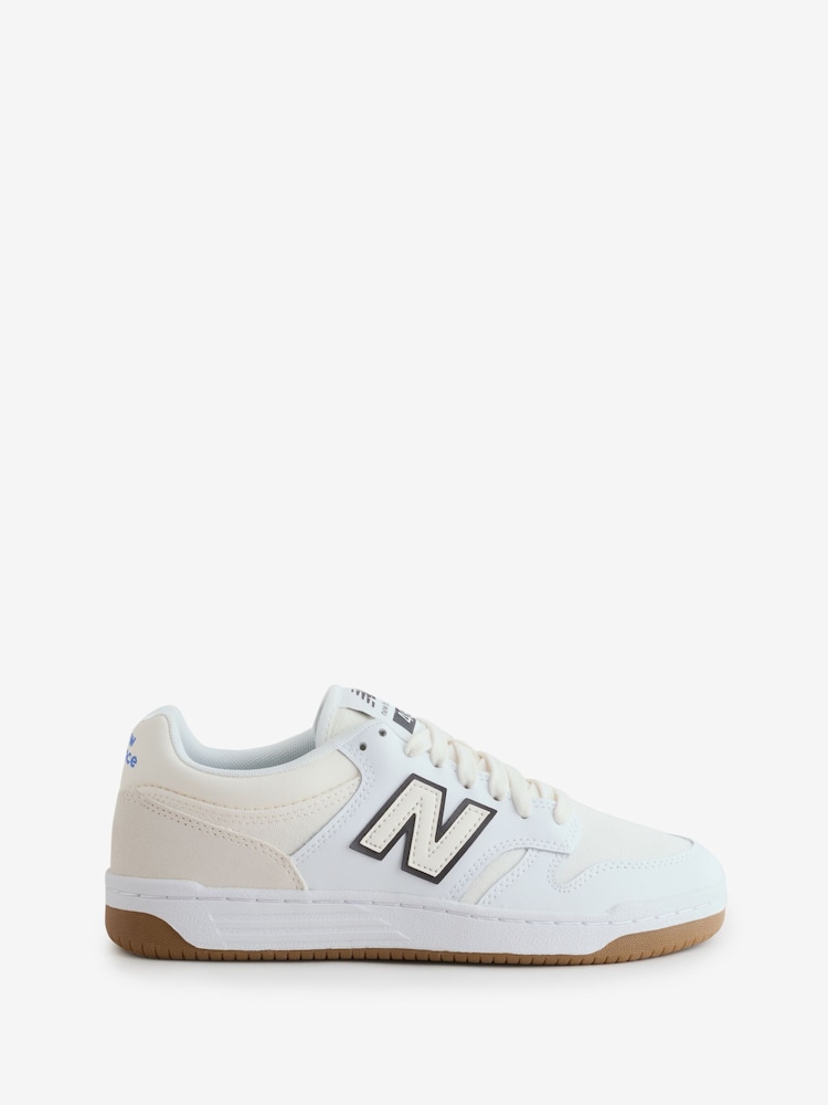 New Balance White/Green 480 Trainers - Image 1 of 1