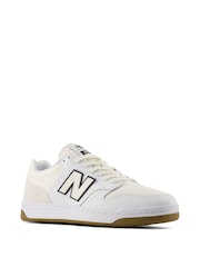 New Balance White/Green 480 Trainers - Image 3 of 12