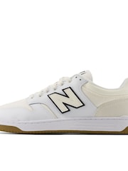 New Balance White/Green 480 Trainers - Image 5 of 12