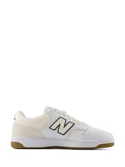 New Balance White/Green 480 Trainers - Image 6 of 12