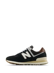 New Balance Black 574 Trainers - Image 2 of 11