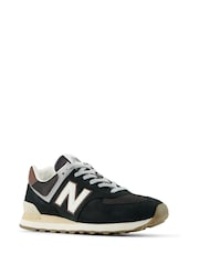 New Balance Black 574 Trainers - Image 3 of 11