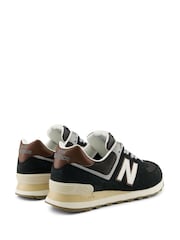 New Balance Black 574 Trainers - Image 7 of 11