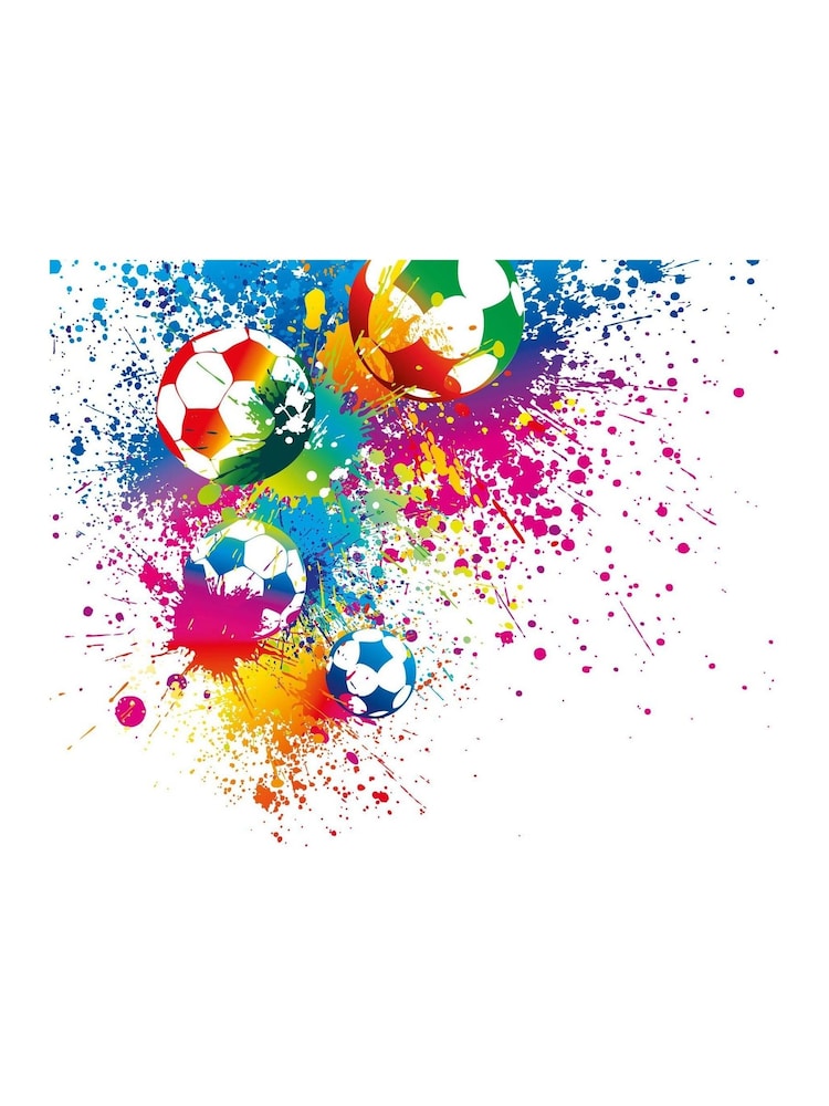 Origin Murals Multi Football Splash 3.5M x 2.8M Wall Mural - Image 2 of 3