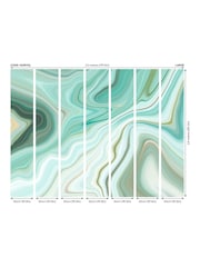 Origin Murals Emerald Marbled Ink 3.5M x 2.8M Wall Mural - Image 3 of 3