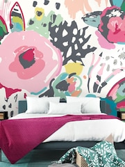 Origin Murals Pink Abstract Floral 3.5M x 2.8M Wall Mural - Image 1 of 3