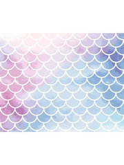 Origin Murals Pastel Watercolour Mermaid Scales 3.5M x 2.8M Wall Mural - Image 2 of 3