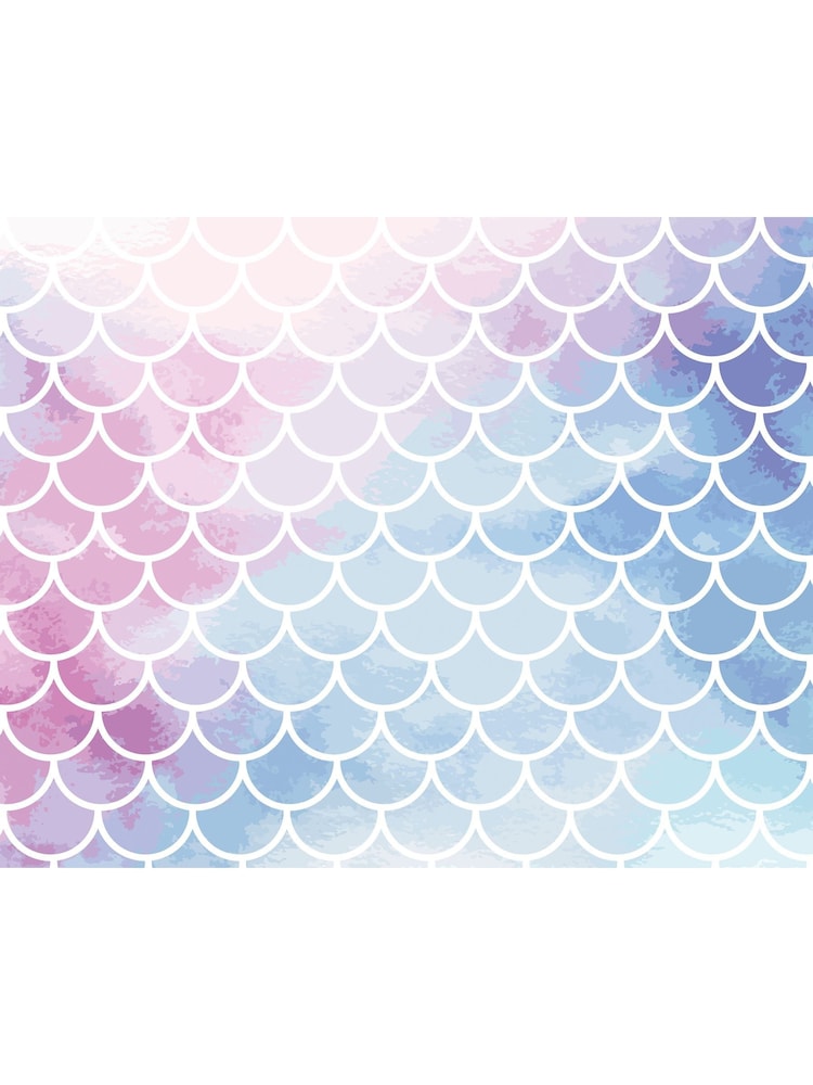 Origin Murals Pastel Watercolour Mermaid Scales 3.5M x 2.8M Wall Mural - Image 2 of 3