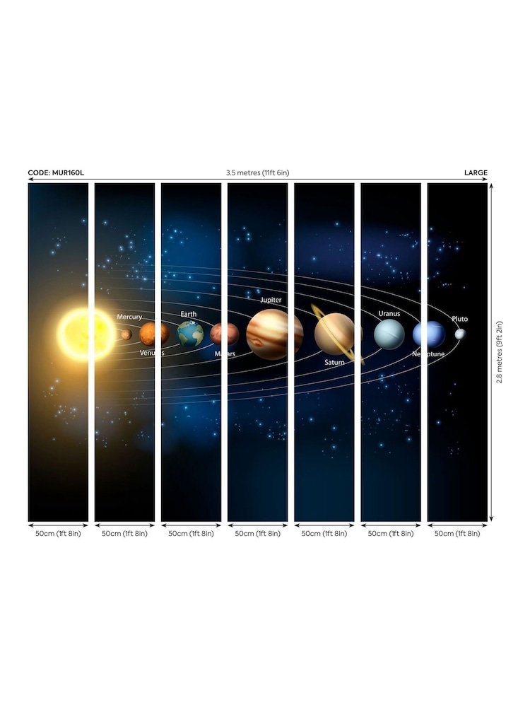 Origin Murals Multi Planets 3.5M x 2.8M Wall Mural - Image 2 of 2