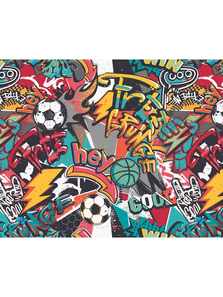 Origin Murals Red Sports Graffiti 3.5M x 2.8M Wall Mural - Image 2 of 3 Origin Murals Red Sports Graffiti 3.5M x 2.8M Wall Mural - Image 2 of 3