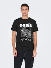 Only & Sons Black Relaxed Fit Oasis T-Shirt - Image 2 of 6