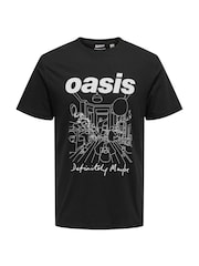 Only & Sons Black Relaxed Fit Oasis T-Shirt - Image 5 of 6