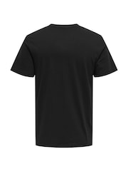 Only & Sons Black Relaxed Fit Oasis T-Shirt - Image 6 of 6