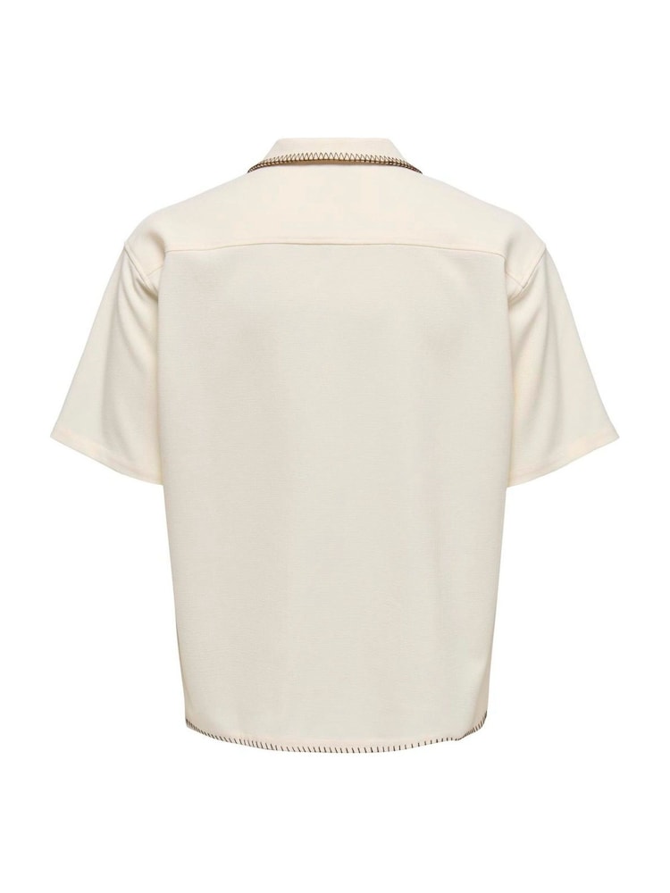 Only & Sons White Floral Print Resort Shirt - Image 2 of 2
