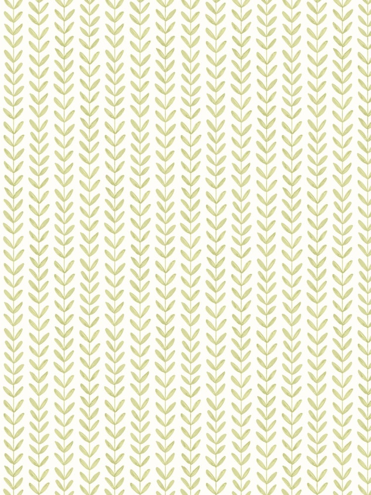Hoopla Walls Apple Ditsy Leaf Stripe A4 Wallpaper Sample - Image 1 of 1