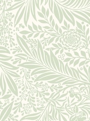 Hoopla Walls Sage Ditsy Leaf Stripe A4 Wallpaper Sample - Image 1 of 1
