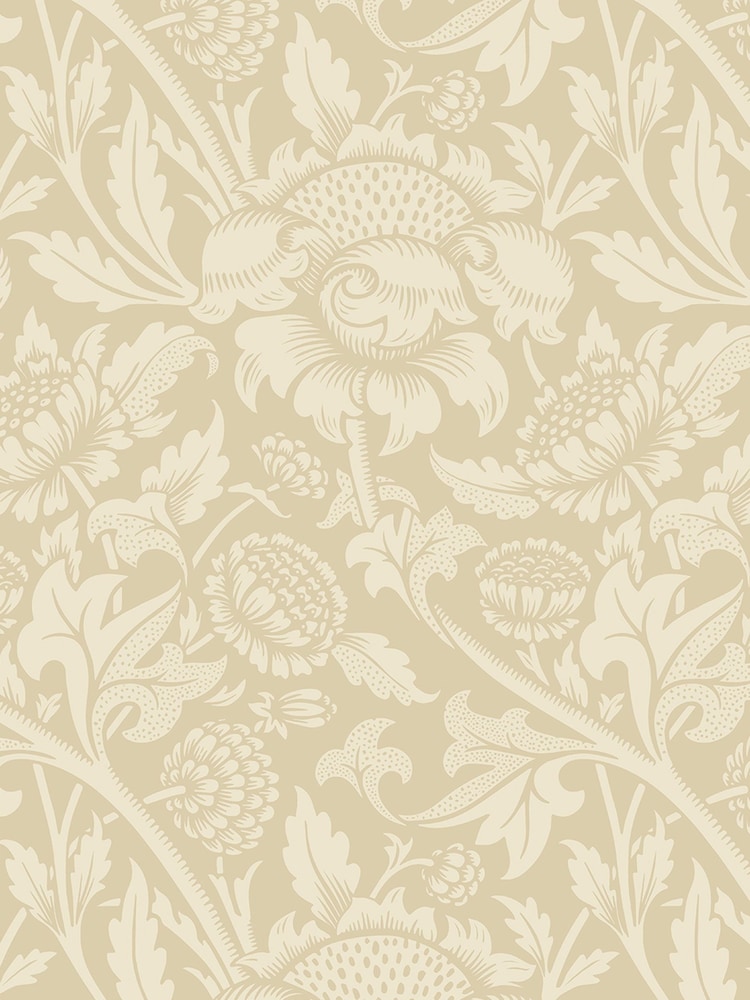 Hoopla Walls Hemp Damask Trail A4 Wallpaper Sample - Image 1 of 1