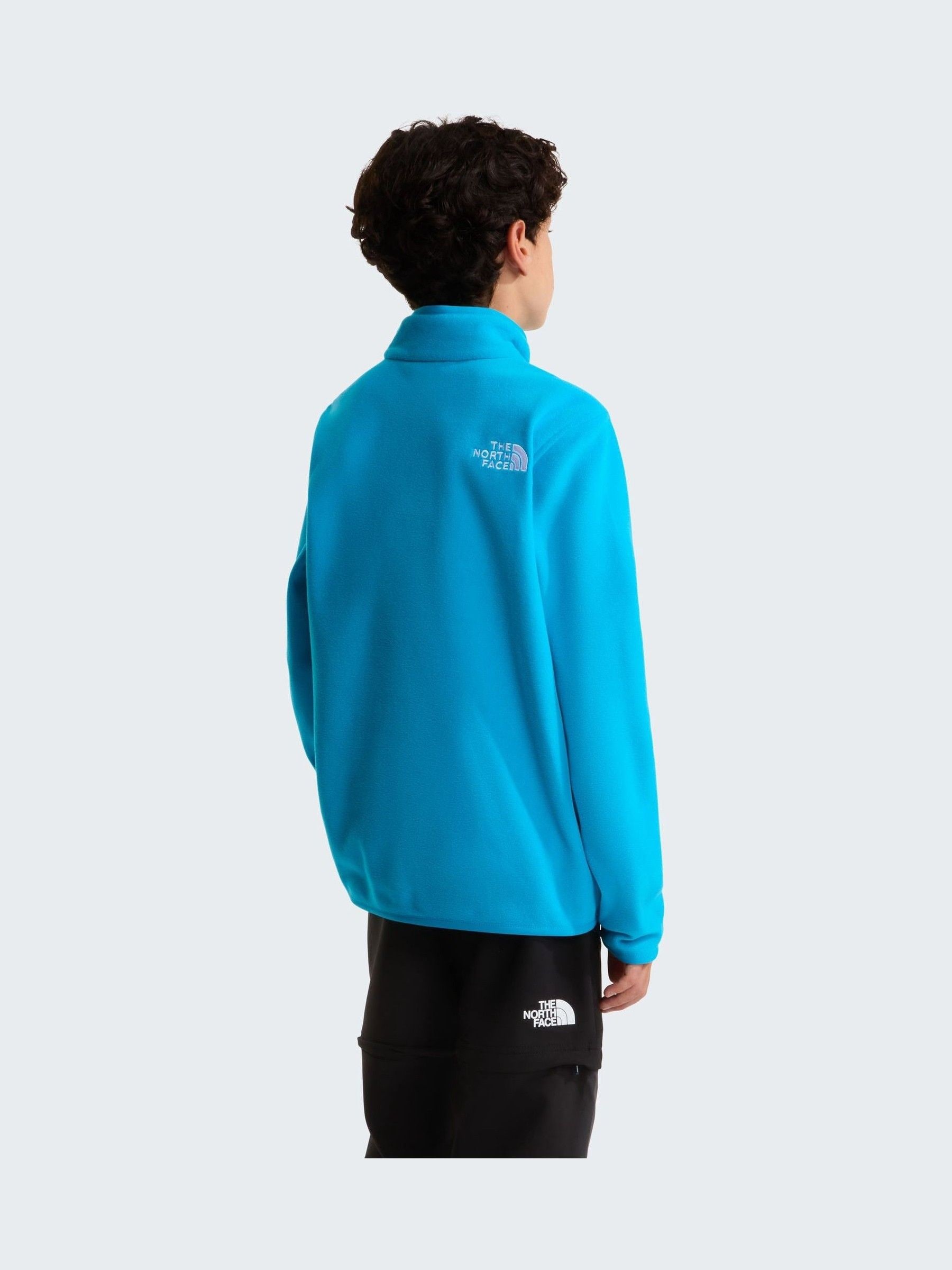 Buy The North Face Light Blue Teen Glacier 1/4 Zip Fleece from