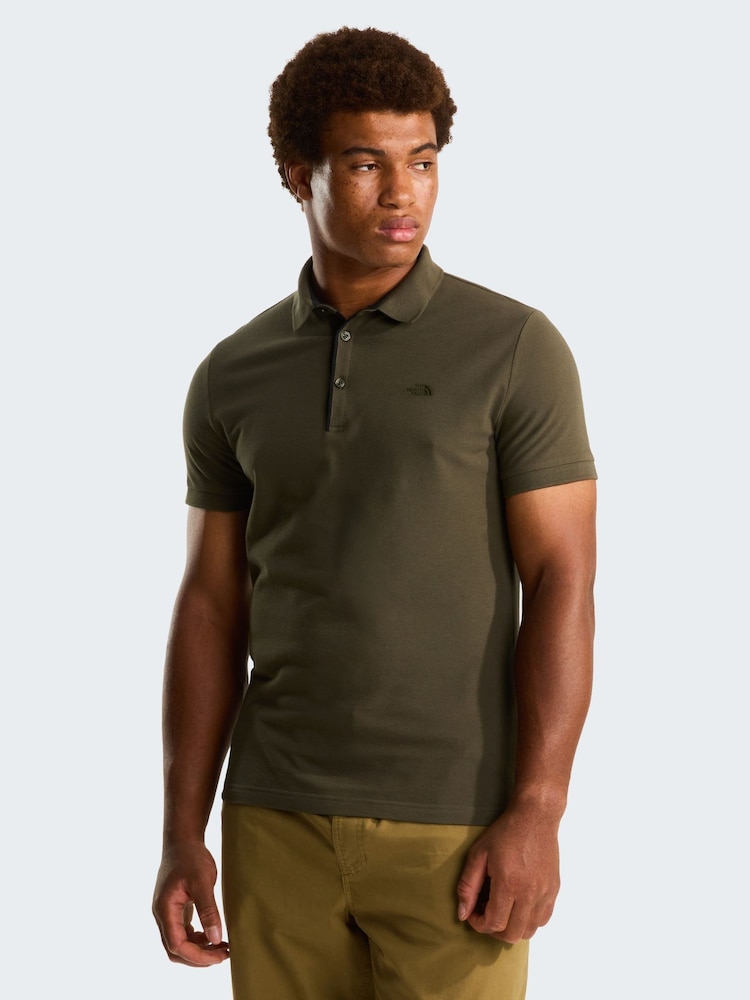 The North Face Green Premium Pique Polo Shirt - Image 1 of 4 The North Face Green Premium Pique Polo Shirt - Image 1 of 4