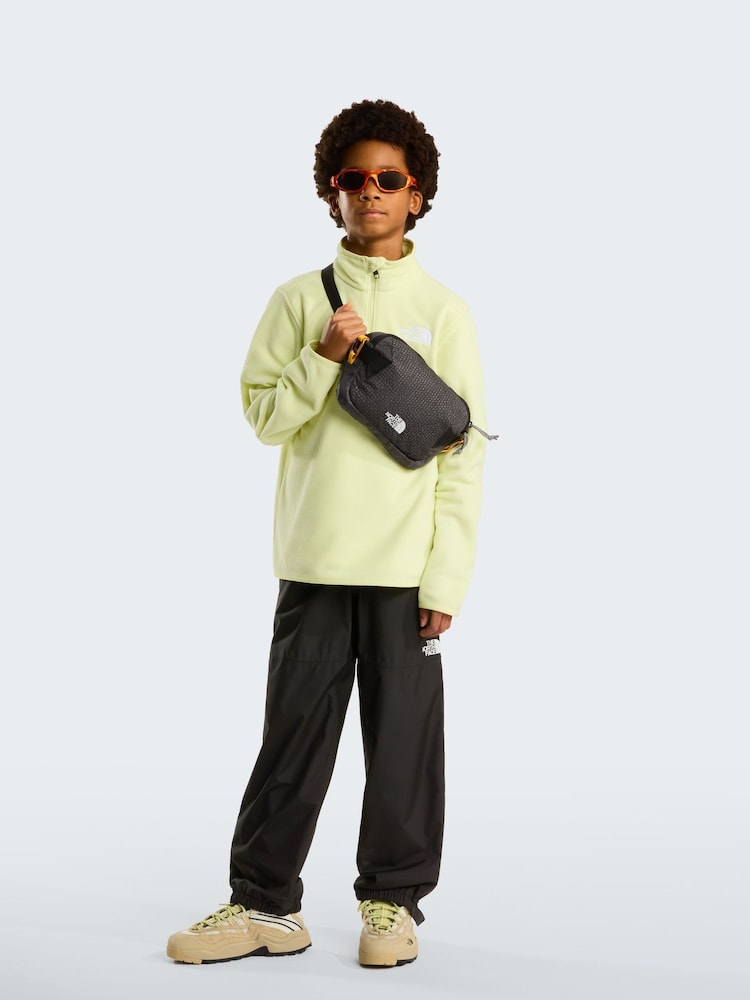 Galben - Hanorac din fleece cu fermoar scurt The North Face Glacier Teen - Imaginea 2 din 4