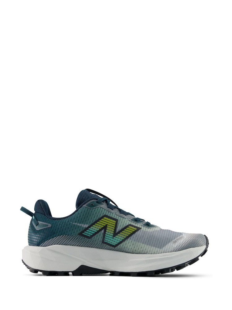 New Balance White/Aqua Rebel Trail Trainers - Image 1 of 8