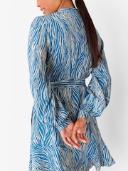 Vestido curto com estampa de zebra Whistles Petite Flippy - Imagem 2 de 4